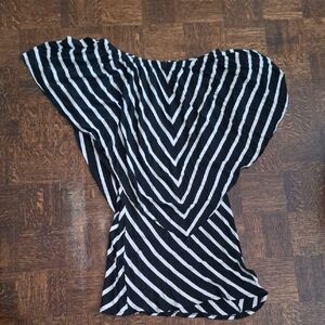Vintage Ruffled Striped Tank Top